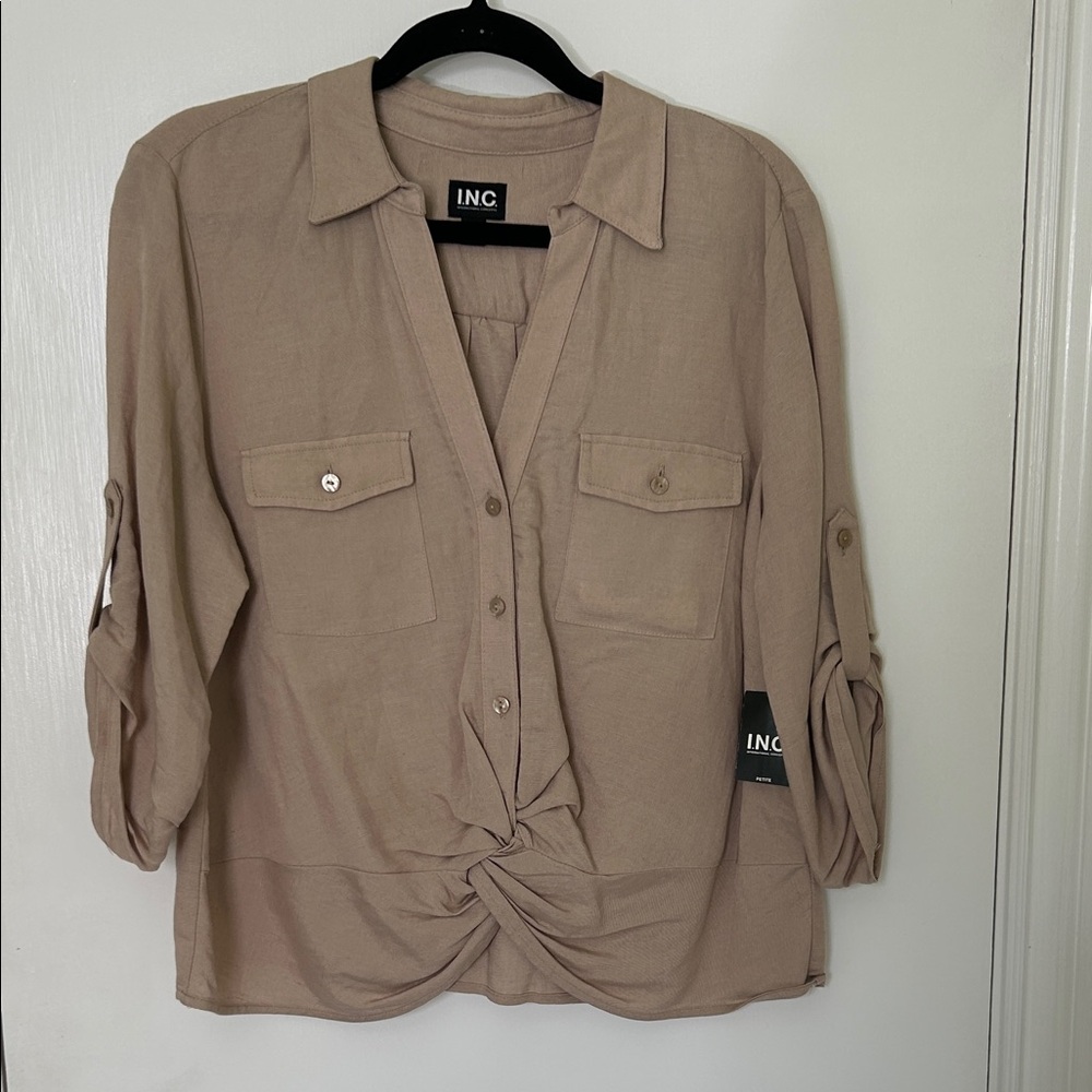 INC Linen Blouse